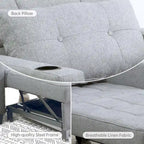 Futon-Sesselbett, umwandelbarer Sessel, 3-in-1, ausziehbarer Schlafzimmersessel für das Wohnzimmer