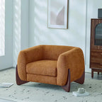 Moderner Clubsessel mit Bouclé-Bezug