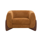 Moderner Clubsessel mit Bouclé-Bezug