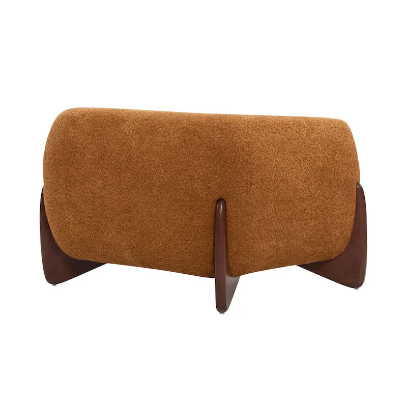 Moderner Clubsessel mit Bouclé-Bezug