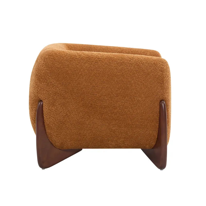 Moderner Clubsessel mit Bouclé-Bezug