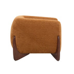 Moderner Clubsessel mit Bouclé-Bezug