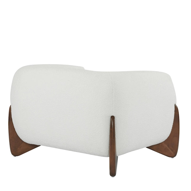 Moderner Clubsessel mit Bouclé-Bezug