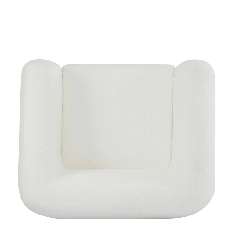 Moderner Clubsessel mit Bouclé-Bezug