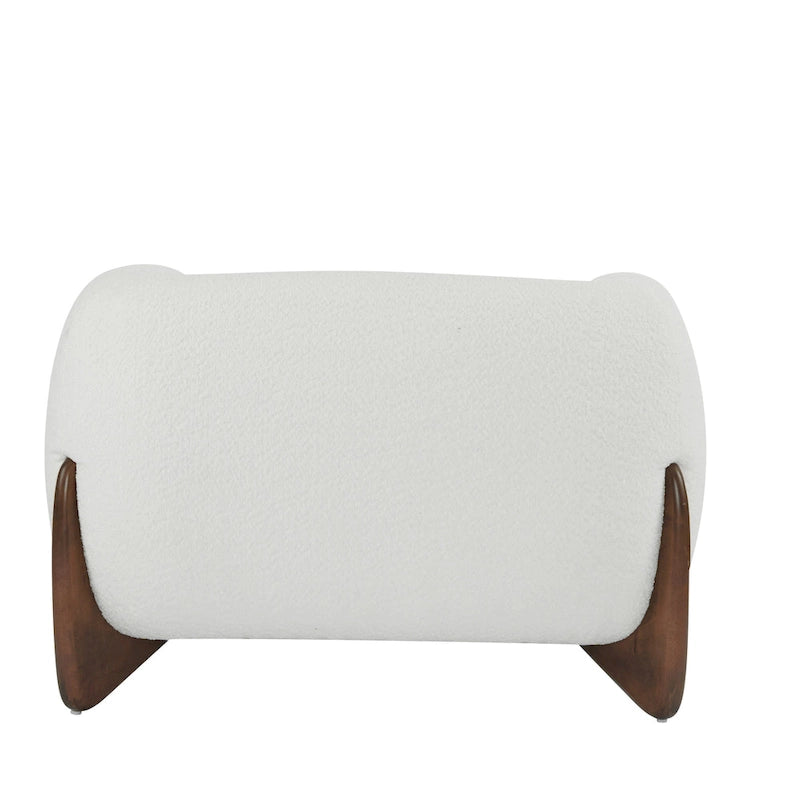 Moderner Clubsessel mit Bouclé-Bezug