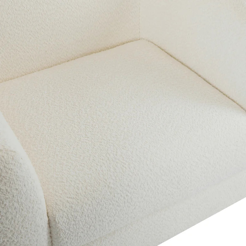 Moderner Clubsessel mit Bouclé-Bezug