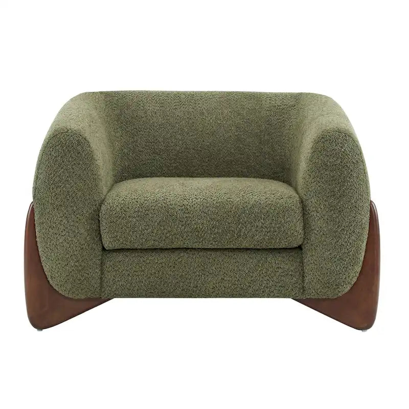 Moderner Clubsessel mit Bouclé-Bezug