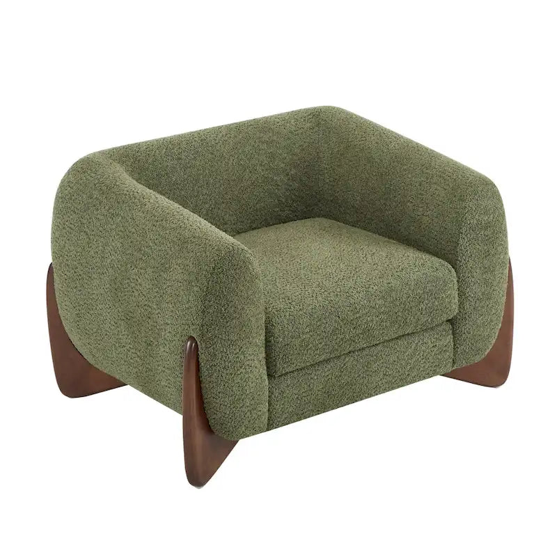 Moderner Clubsessel mit Bouclé-Bezug