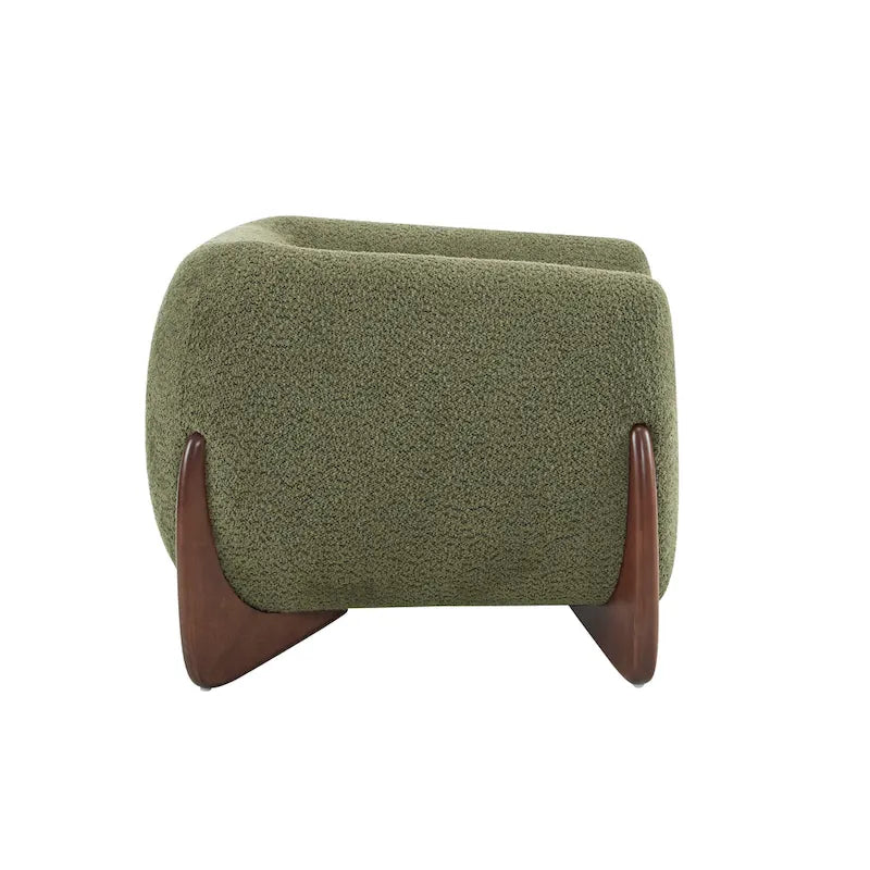Moderner Clubsessel mit Bouclé-Bezug