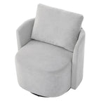360°-Drehsessel, 29,9" Akzent-Fauteuil mit Armlehnen, gepolsterter drehbarer Sofasessel mit geschwungenem Design