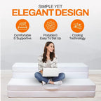 4-fach klappbares Schlafsofa mit 1 Gel-Memory-Schaum