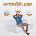4-fach klappbares Schlafsofa mit 1 Gel-Memory-Schaum