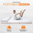 4-fach klappbares Schlafsofa mit 1 Gel-Memory-Schaum