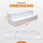 4-fach klappbares Schlafsofa mit 1 Gel-Memory-Schaum