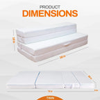 4-fach klappbares Schlafsofa mit 1 Gel-Memory-Schaum