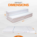 4-fach klappbares Schlafsofa mit 1 Gel-Memory-Schaum