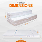 4-fach klappbares Schlafsofa mit 1 Gel-Memory-Schaum