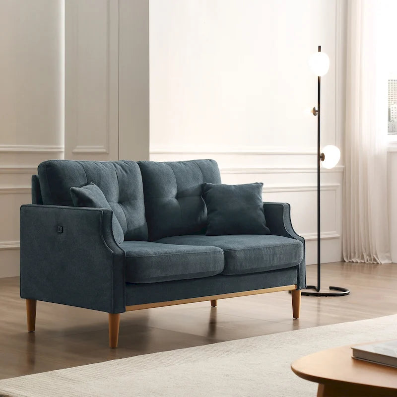 Zweisitzer-Sofa mit wasserdichtem Stoff, USB-Ladefunktion