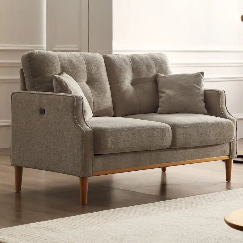 Zweisitzer-Sofa mit wasserdichtem Stoff, USB-Ladefunktion