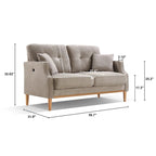 Zweisitzer-Sofa mit wasserdichtem Stoff, USB-Ladefunktion