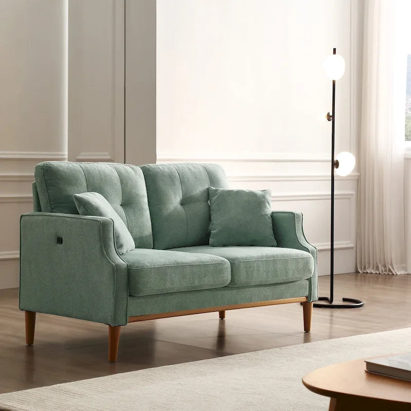 Zweisitzer-Sofa mit wasserdichtem Stoff, USB-Ladefunktion