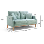 Zweisitzer-Sofa mit wasserdichtem Stoff, USB-Ladefunktion