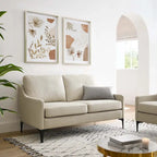 Gepolstertes Stoff-Loveseat