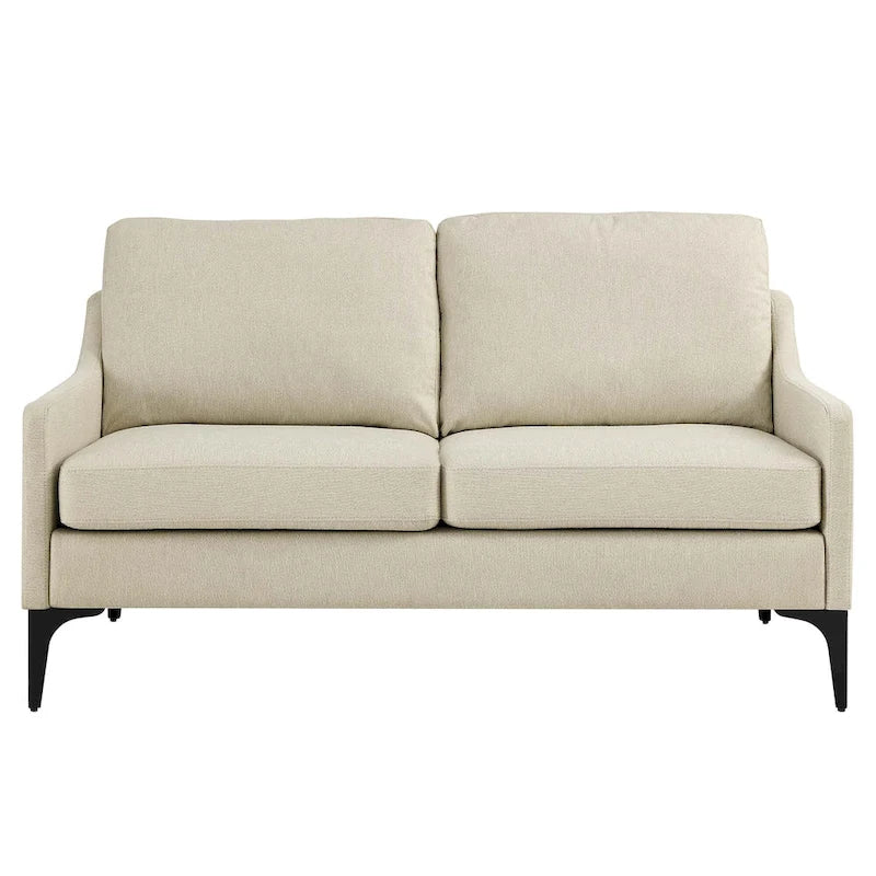 Gepolstertes Stoff-Loveseat