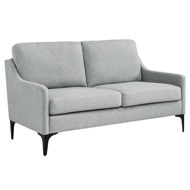 Gepolstertes Stoff-Loveseat
