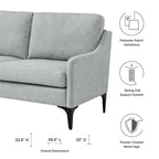 Gepolstertes Stoff-Loveseat