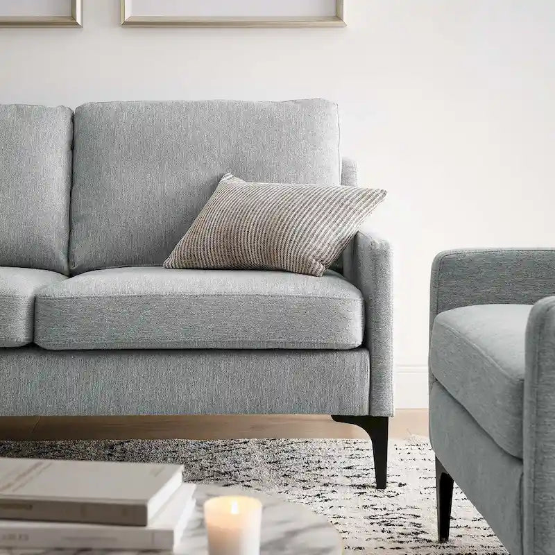 Gepolstertes Stoff-Loveseat