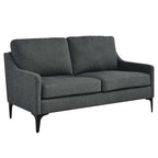 Gepolstertes Stoff-Loveseat
