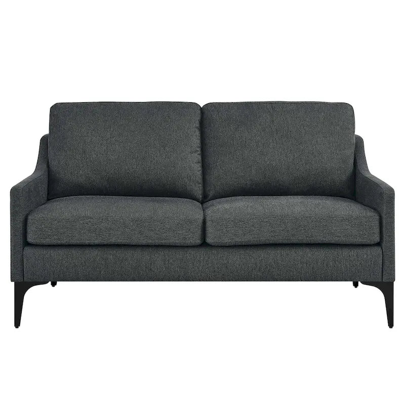 Gepolstertes Stoff-Loveseat