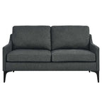 Gepolstertes Stoff-Loveseat
