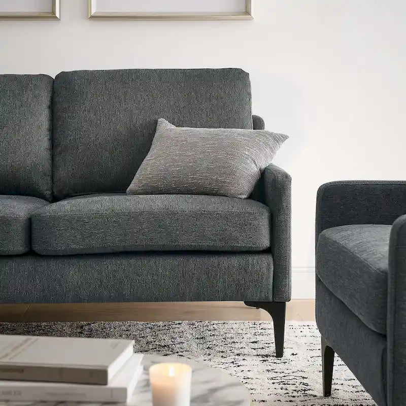 Gepolstertes Stoff-Loveseat