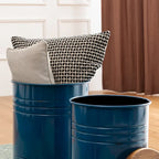 2er-Set 48 cm hoher Beistelltisch-Aufbewahrungshocker im Landhausstil