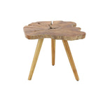 Akazienholz handgemachter Beistelltisch mit Baumkante und Dreibeinfüßen – Braun – 25B x 27L x 20H