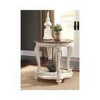 Realyn End Table - White/Brown - 26 W x 26 D x 25.88 H