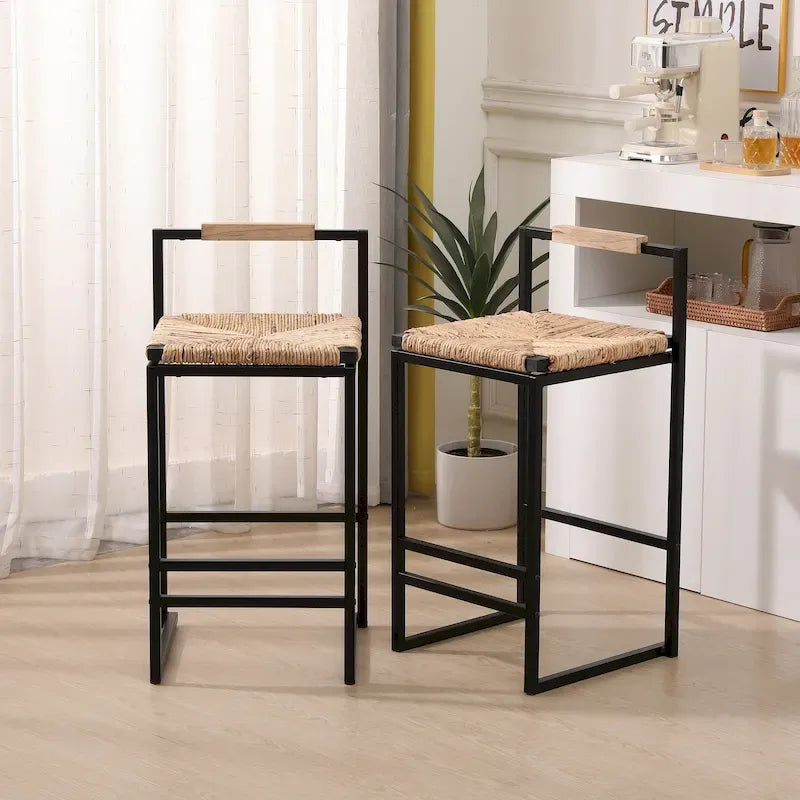 Moderne Barhocker Esszimmerstühle mit Fußstütze für die Küche