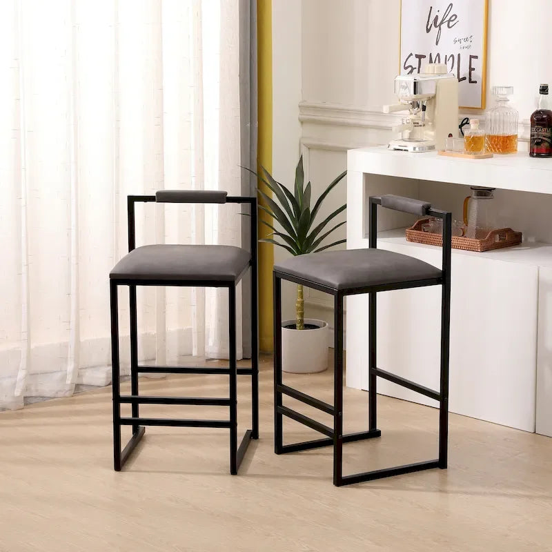 Moderne Barhocker Esszimmerstühle mit Fußstütze für die Küche