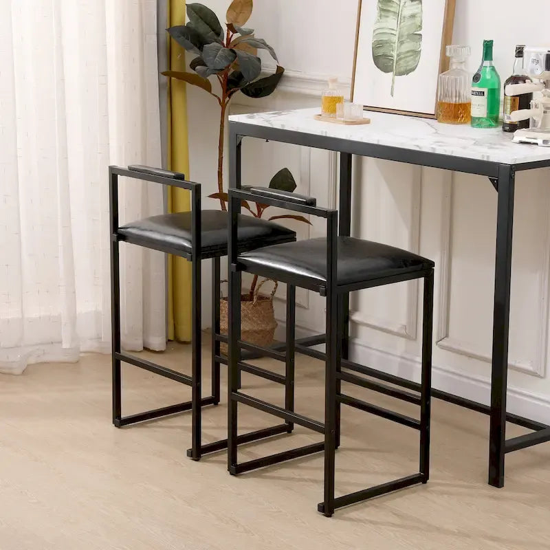 Moderne Barhocker Esszimmerstühle mit Fußstütze für die Küche