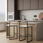 Moderne Barhocker Esszimmerstühle mit Fußstütze für die Küche