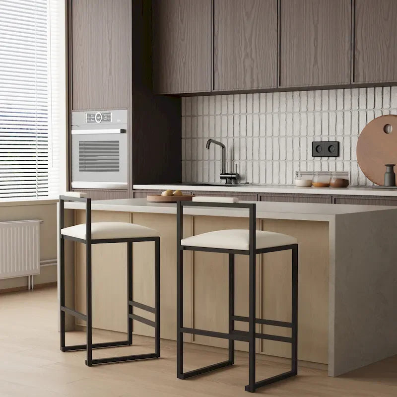Moderne Barhocker Esszimmerstühle mit Fußstütze für die Küche