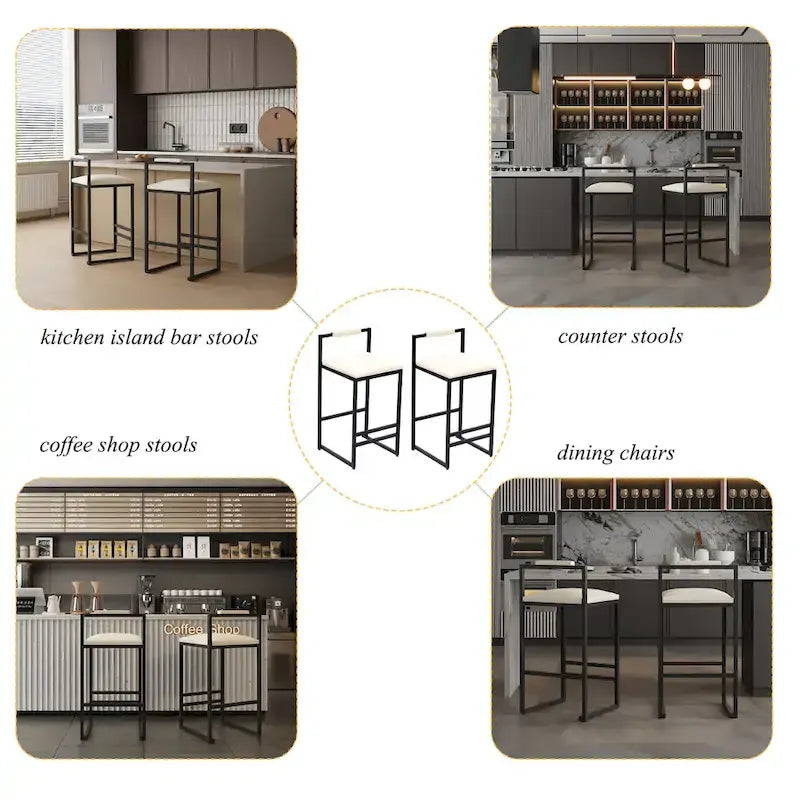 Moderne Barhocker Esszimmerstühle mit Fußstütze für die Küche