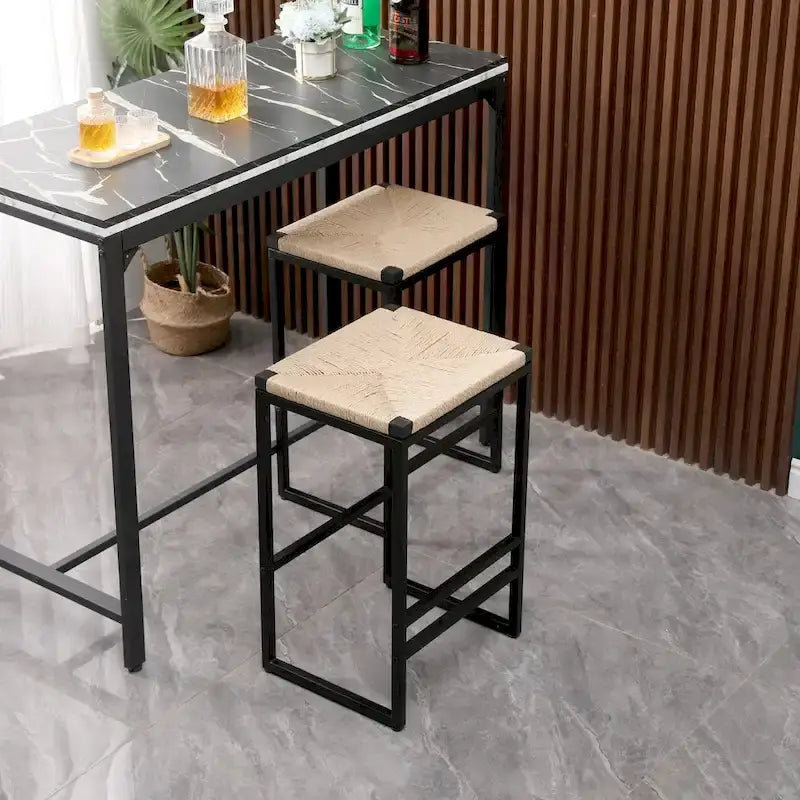 Moderne Barhocker Esszimmerstühle mit Fußstütze für die Küche