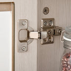 Sideboard Bauernhaus-Stil Buffet Schrank, Kaffeebar-Schrank mit Ablageflächen, Küchenschrank mit 2 gerahmten Glastüren