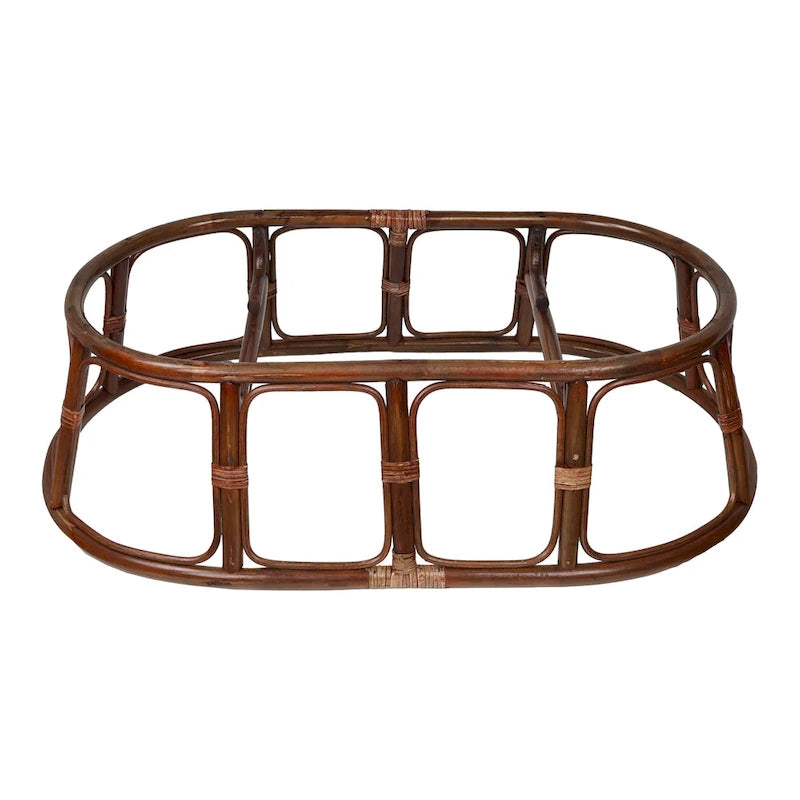 Doppelter Papasan-Rattansessel mit wetterfestem Kissen