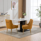 Moderner Glam Bouclé-Stuhl mit Plissee-Samtbezug für Esszimmer oder Schminktisch, 2er-Set mit Rückenlehne