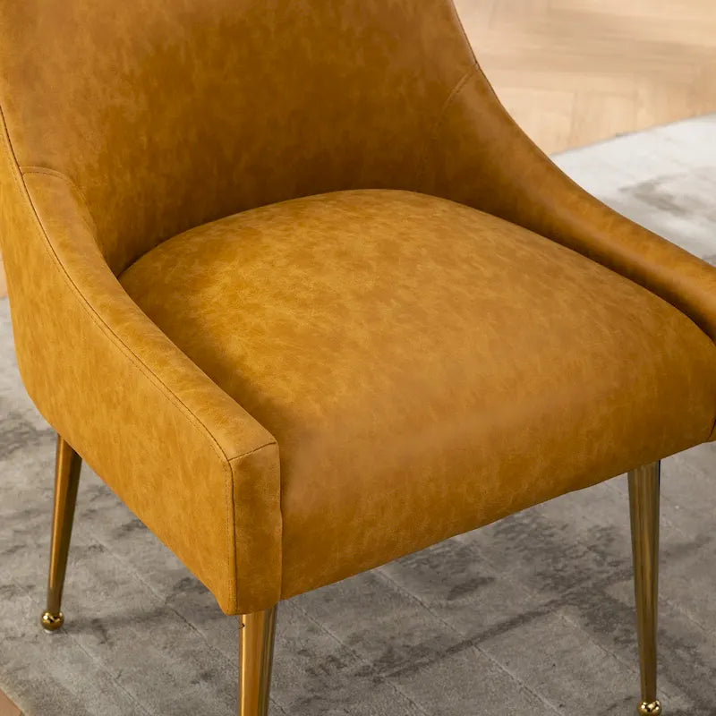 Moderner Glam Bouclé-Stuhl mit Plissee-Samtbezug für Esszimmer oder Schminktisch, 2er-Set mit Rückenlehne