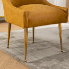 Moderner Glam Bouclé-Stuhl mit Plissee-Samtbezug für Esszimmer oder Schminktisch, 2er-Set mit Rückenlehne